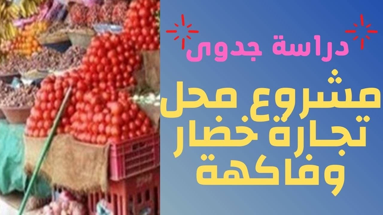 دراسة جدوى مشروع محل خضار وفاكهة للشباب والكبار