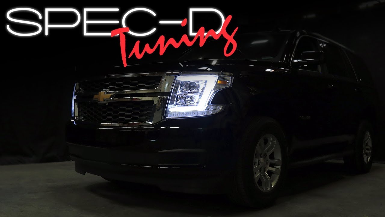 SPECDTUNING INSTALLATION VIDEO: 2015-2018 CHEVY TAHOE PROJECTOR HEADLIGHTS