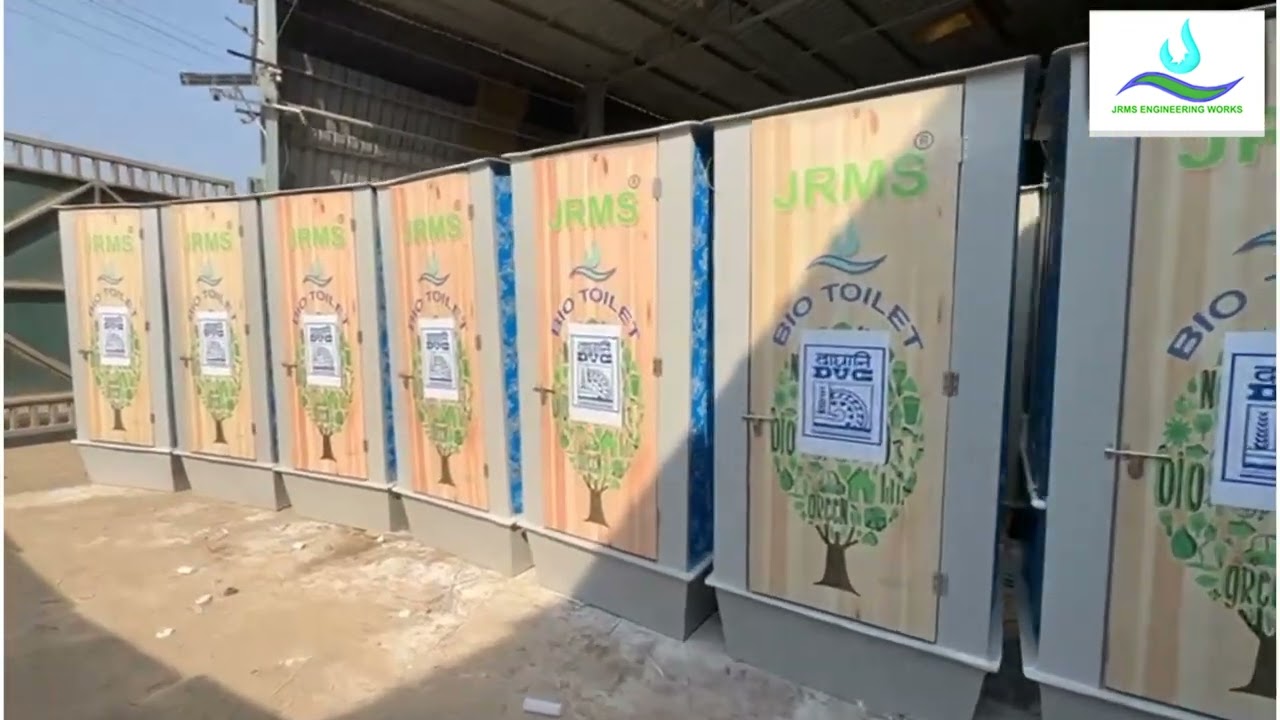 Indian Bio Toilet by JRMS Engineering Works |  Size 1000 x 1000 x 1850 mm