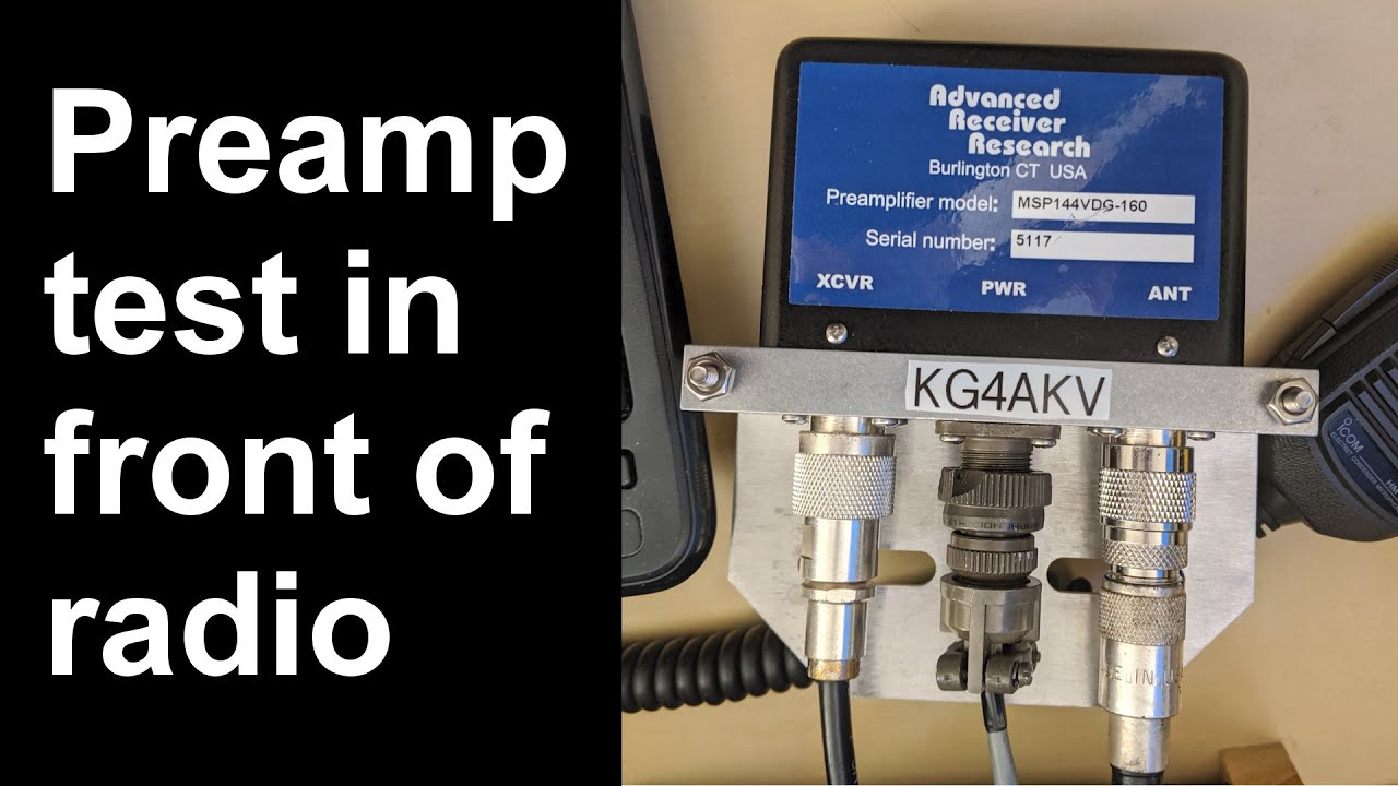 Preamp test in front of radio