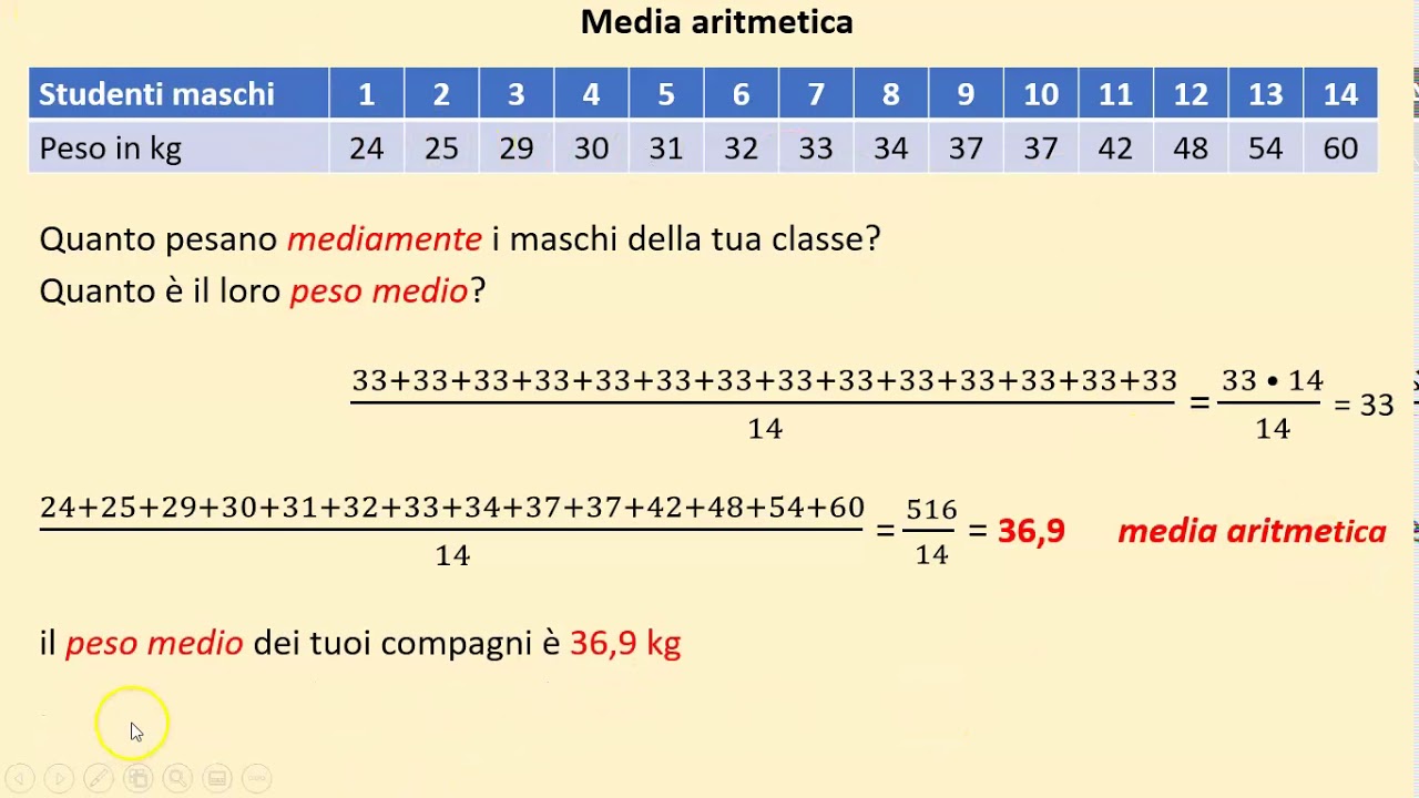 2a media. 27. Media aritmetica
