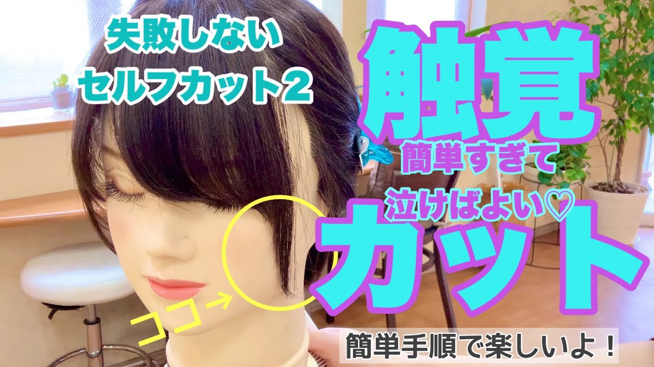 【セルフカット】超カンタン！サイドバングの作り方！解説付 #前髪カット #セルフカット #サイドバング