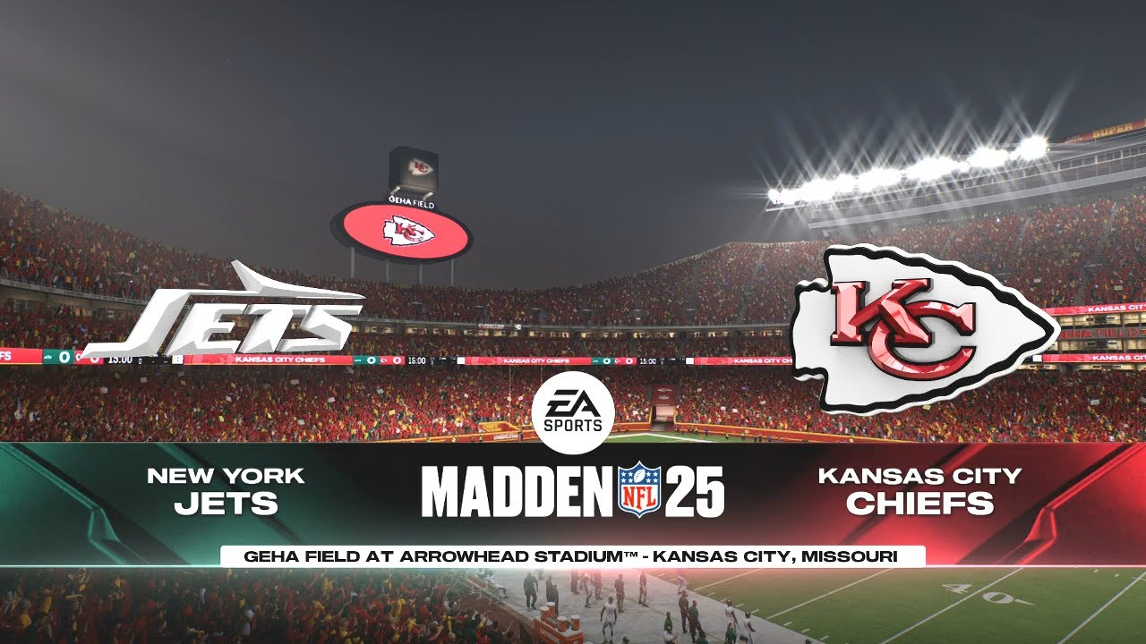 Madden NFL 25 - New York Jets Vs Kansas City Chiefs AFC WildCard NFL Playoffs PS5 Simulation