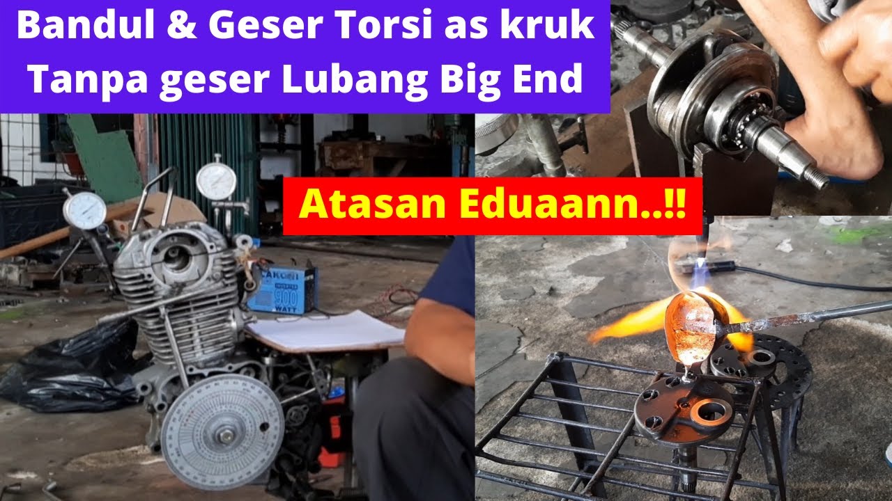 TUTORIAL BANDUL DAN GESER TORSI MOTOR BALAP TANPA GESER LUBANG BIG END, TARIKAN ATAS MAKIN EDAN.