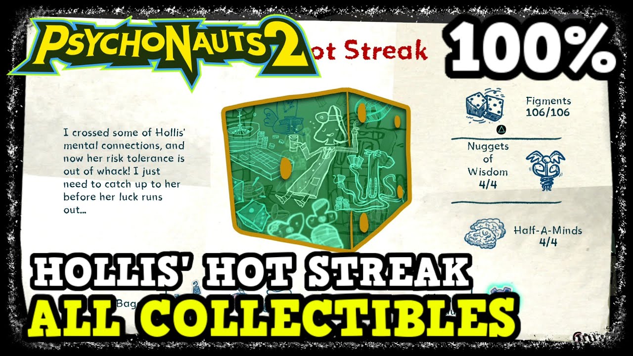 Psychonauts 2 Hollis Hot Streak All Collectible Locations (Figments, Nuggets of Wisdom, & More)
