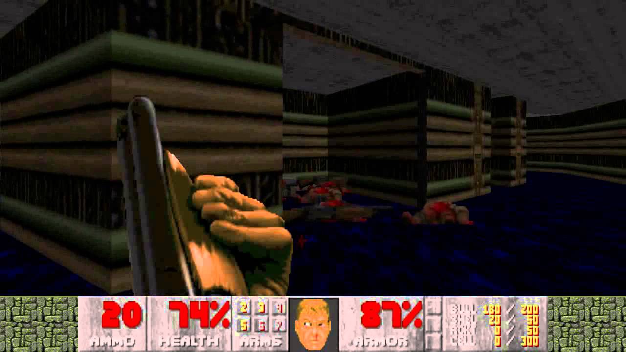 Doom II: Hell on Earth - Map02: Underhalls (Ultra-Violence, 100% Kills, 100% Secrets)