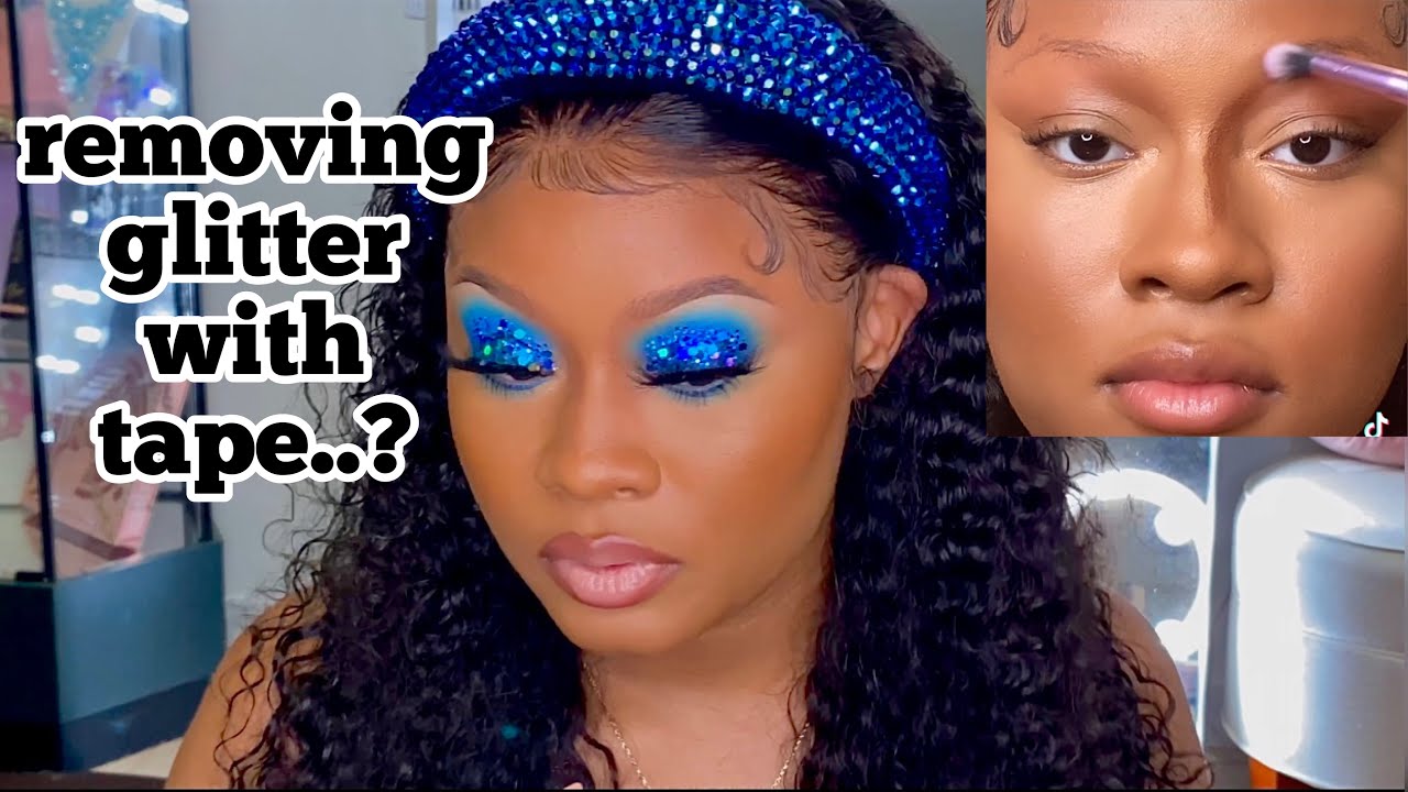 Colorful Glitter Eyes // Removing Glitter With TAPE?