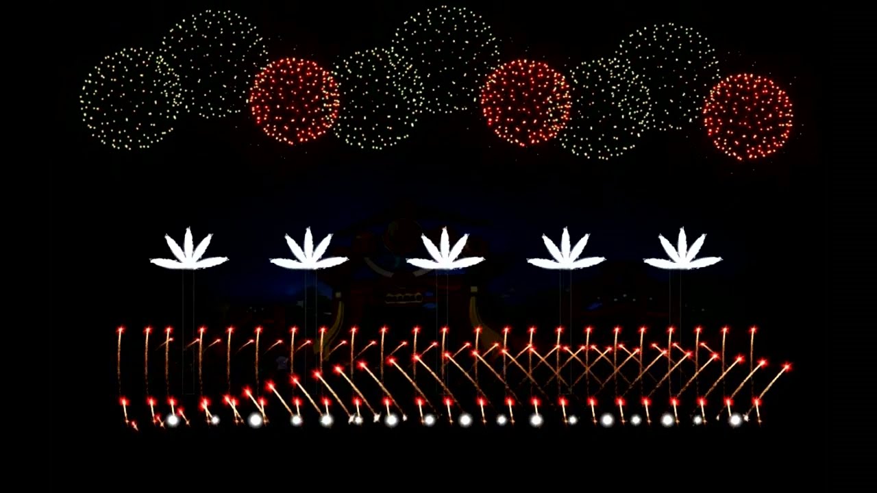 China Hefei Wanda Plaza opens fireworks show concept display ($150,000 budget)