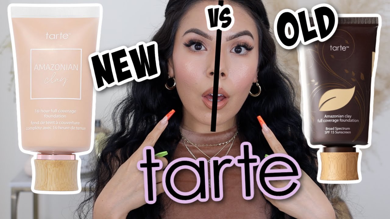 NEW VS OLD TARTE AMAZONIAN CLAY FOUNDATION|| WEAR TEST & REVIEW!! IS IT DIFFERENT.....👀
