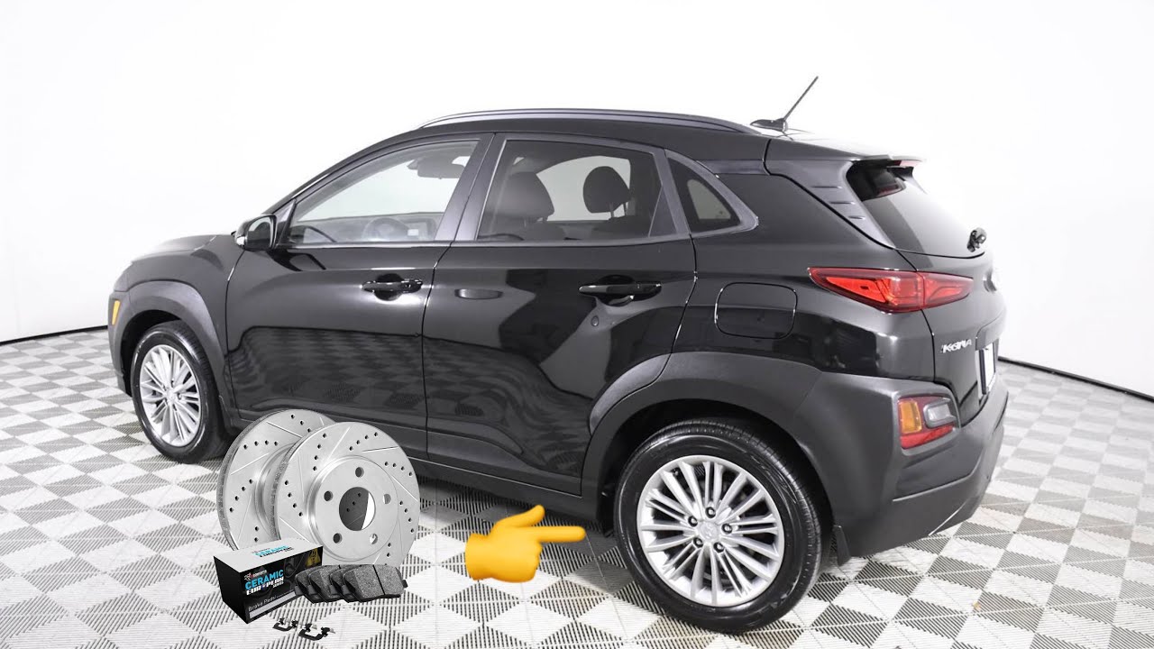 Замена задних тормозных колодок и ротора Hyundai Kona 18-23
