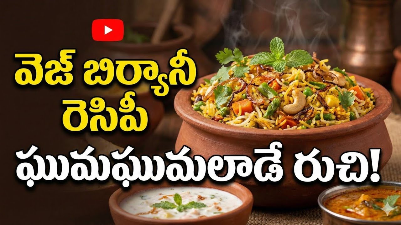 🏠 హోమ్ మేడ్ వెజ్ బిర్యానీ#food #biryani #vegbiryani 