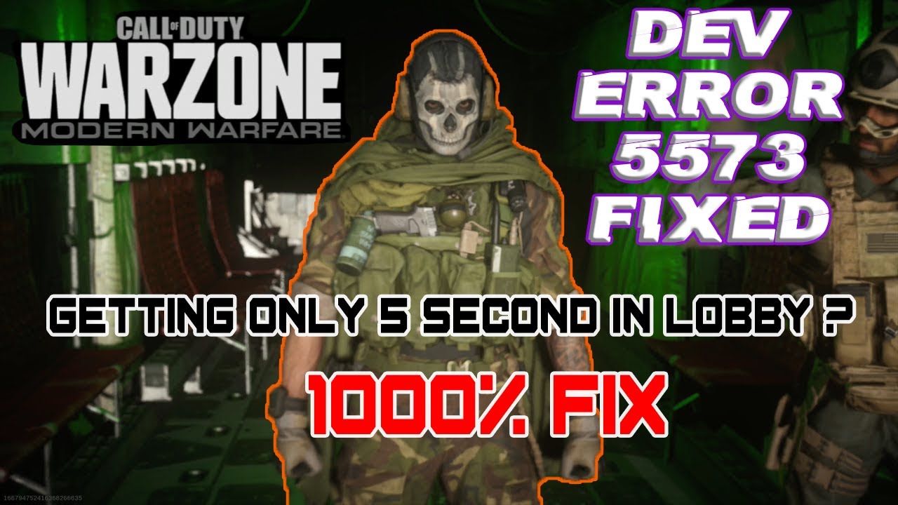 Warzone Dev Error 5573 Fix. No Operator Change and Loadout Change Required.