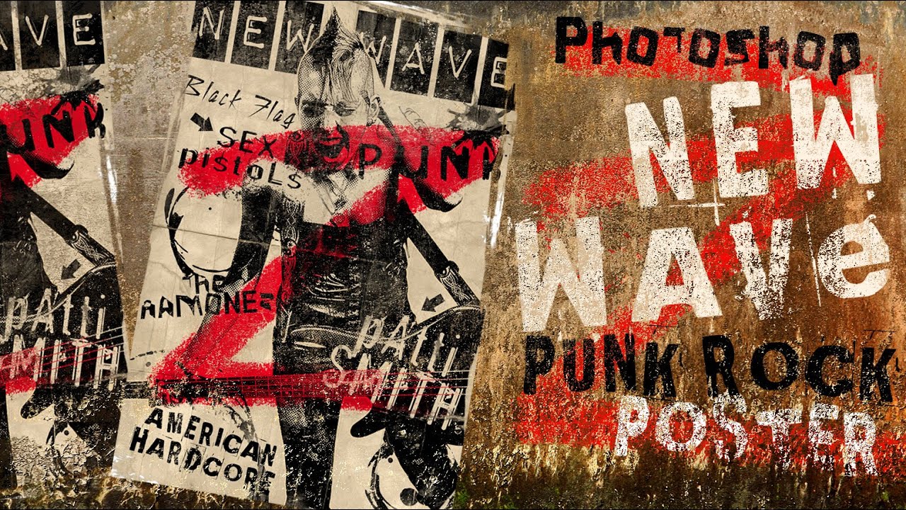 Photoshop: как разработать и создать винтажный постер в стиле нью-вейв, панк-рок и 1970-х