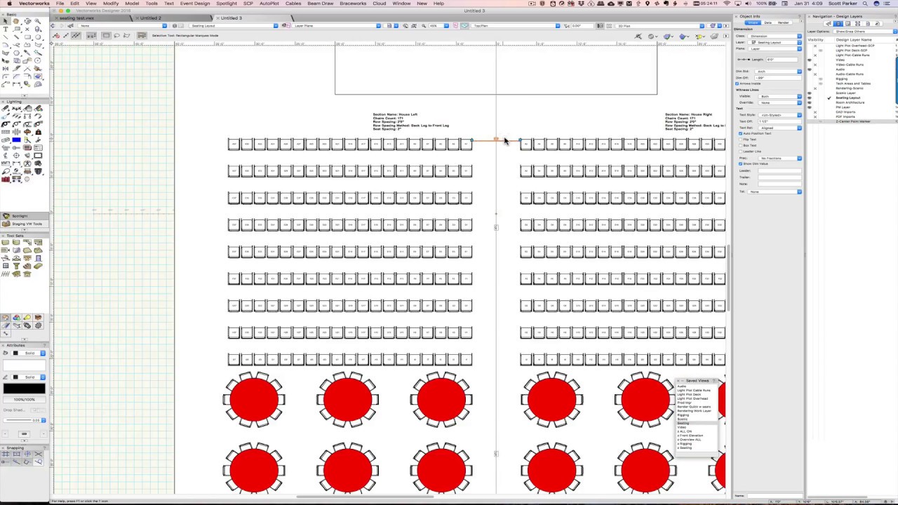 Vectorworks 2018 Seating Section Tool