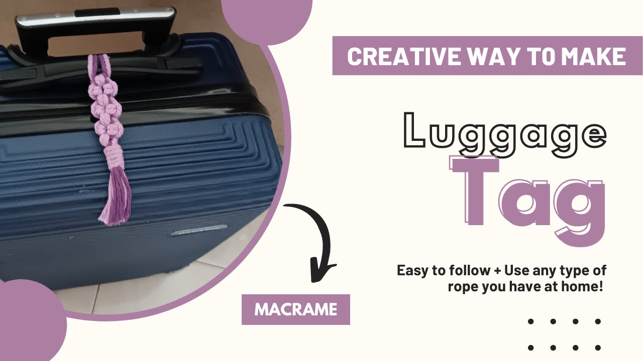 DIY Macrame Flower for Luggage Tag | Easy Macrame Tutorial