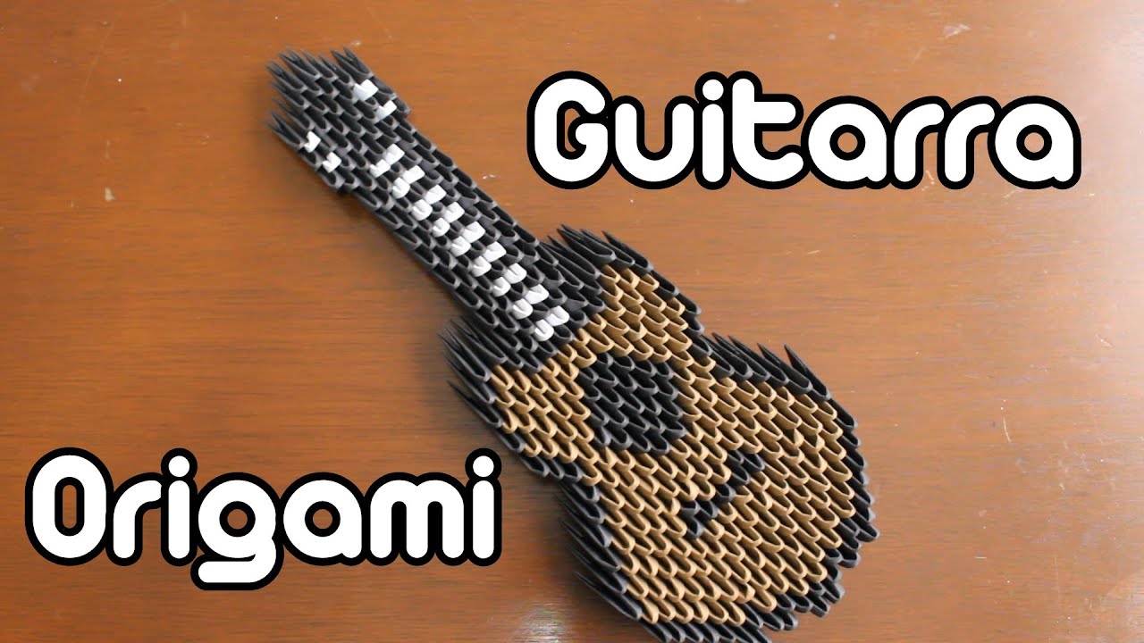 Guitarra De Origami / Guitar Origami TUTORIAL!