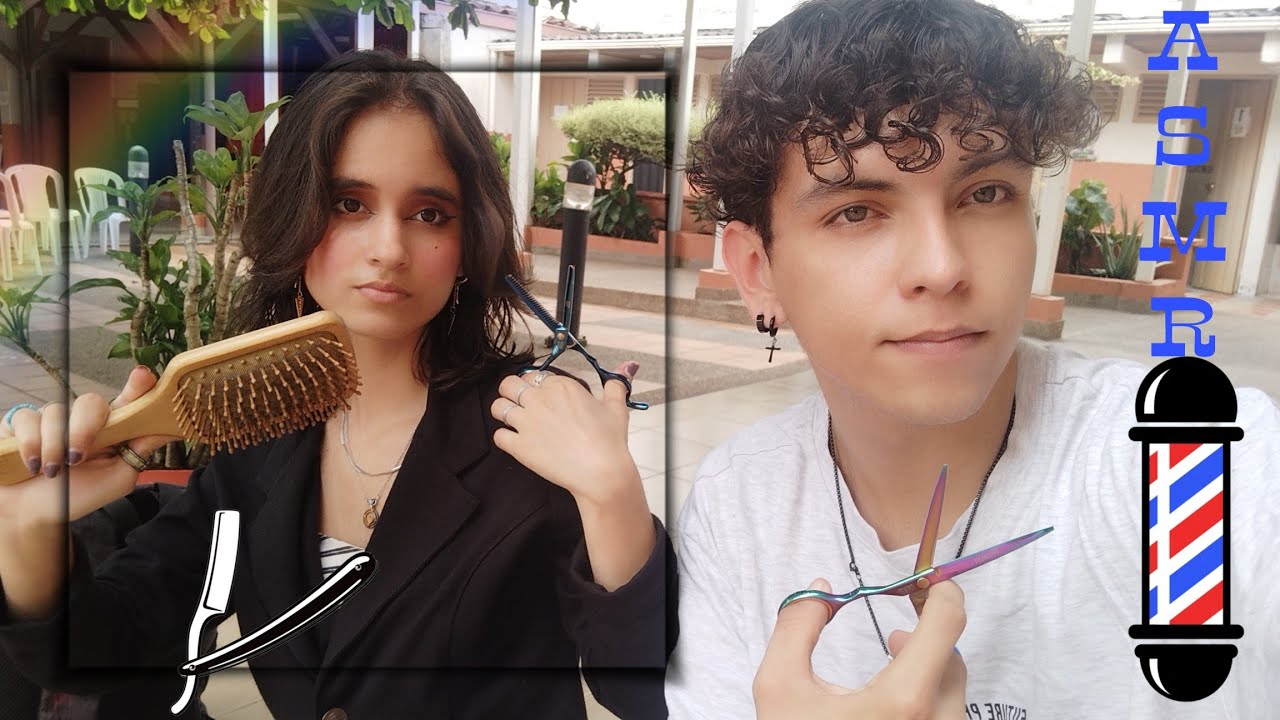 ASMR ROLEPLAY BARBERIA CON AMIGA