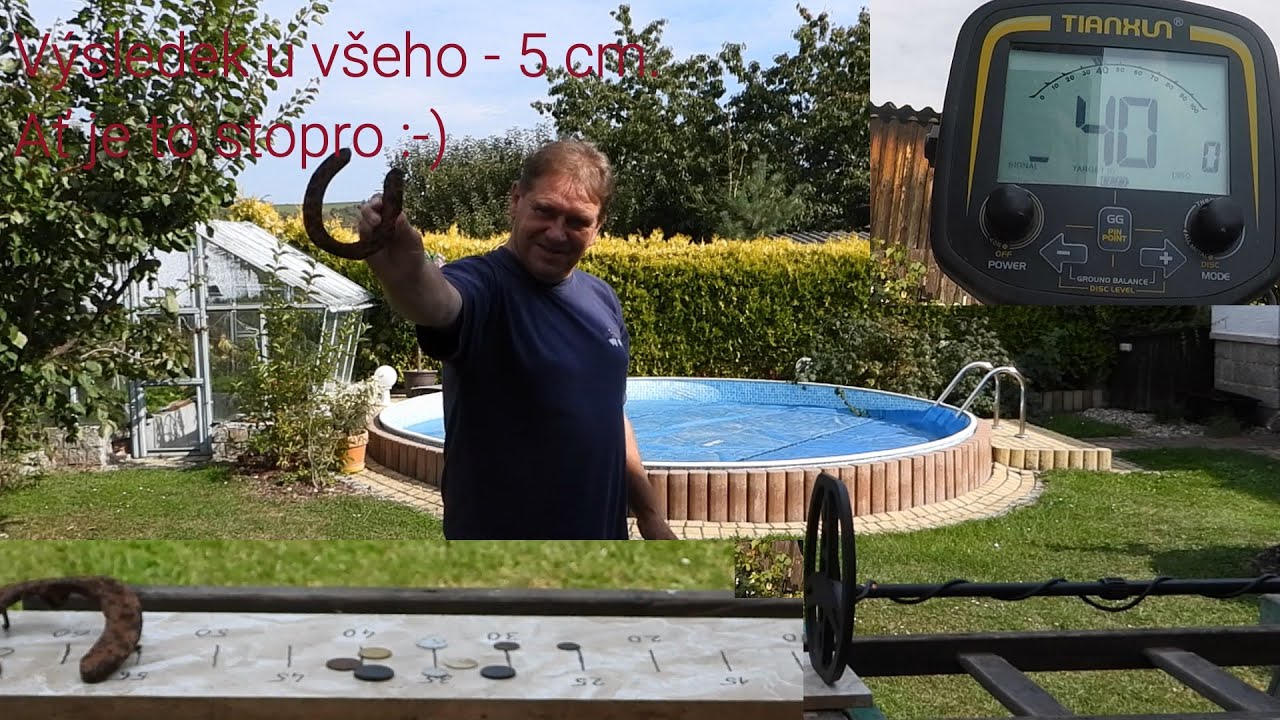 Tianxun TX 850 test dosahu. Detektor kovů ( Detektoring )