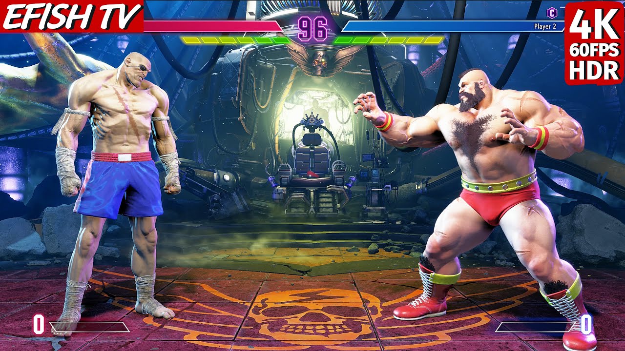 Sagat vs Zangief (Hardest AI) - Street Fighter 6