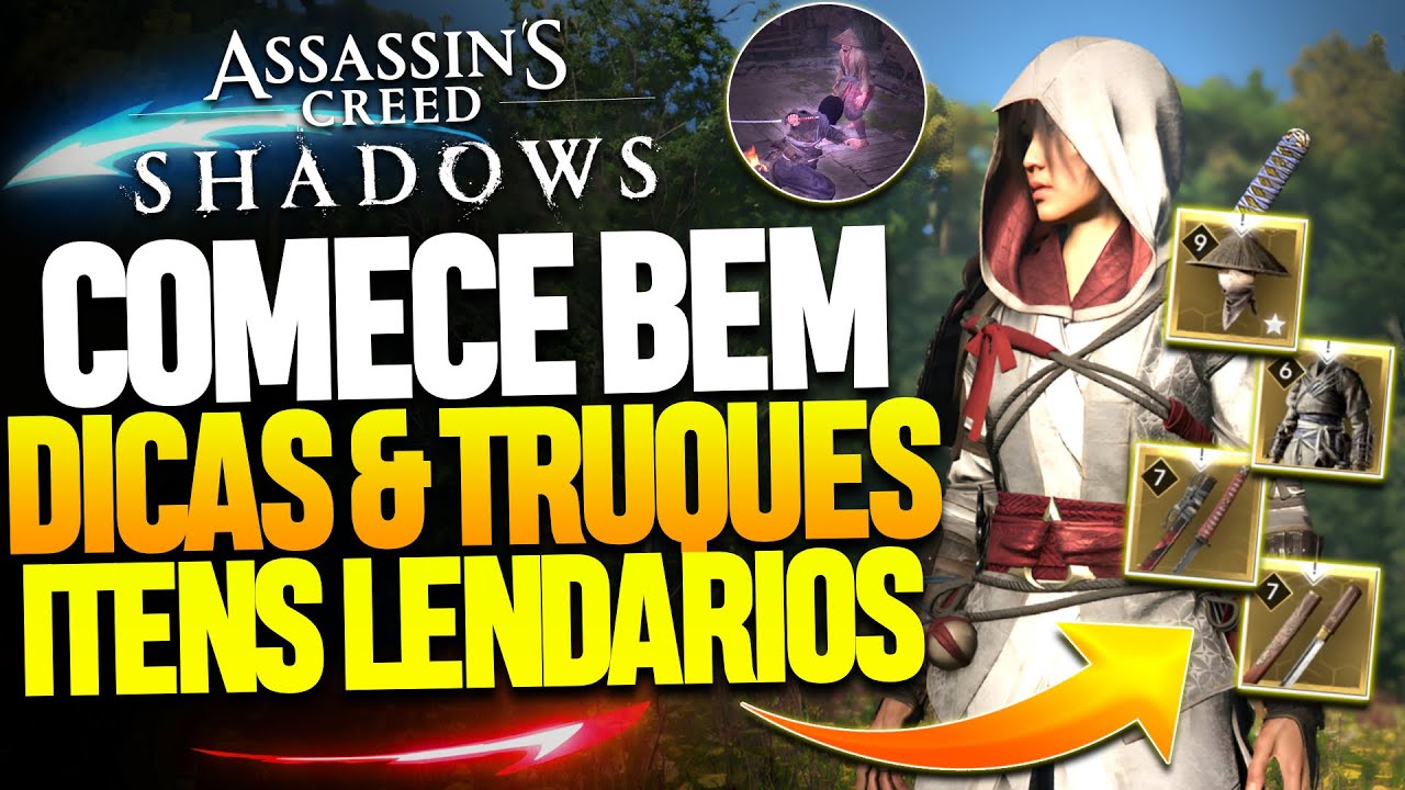 ASSASSIN'S CREED SHADOWS: DICAS E TRUQUES IMPORTANTES E COMO COME&Ccedil;AR BEM!! TENHA O INICIO PERFEITO!