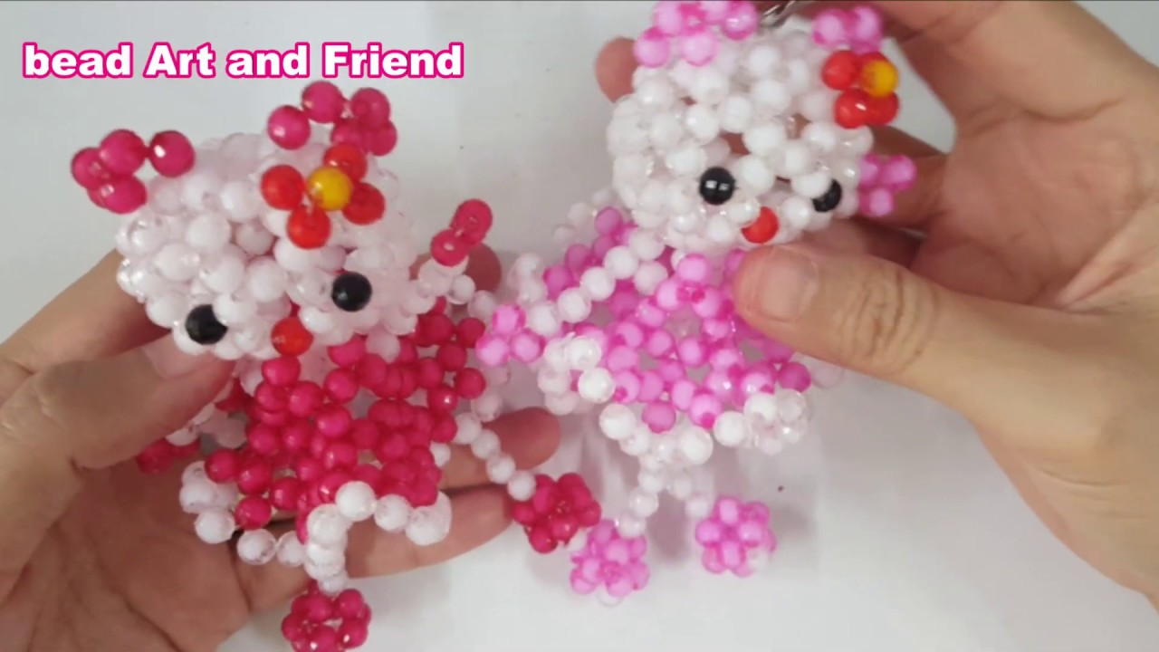 สอนร้อยลูกปัดคิตตี้แบบที่ 2  EP4 : How to kitty beads Tutorial No.2 EP.4