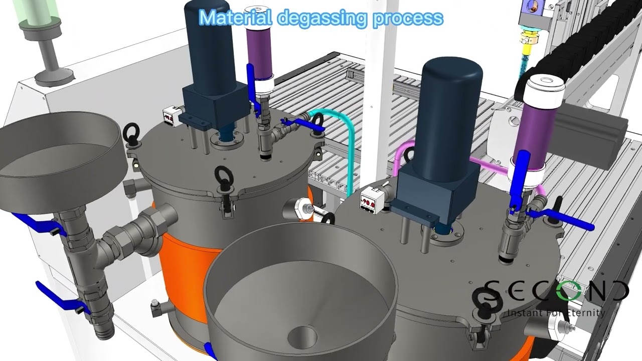Two component Automatic Adhesive Potting Machines SEC-S3030-C opration video #pottingmachine