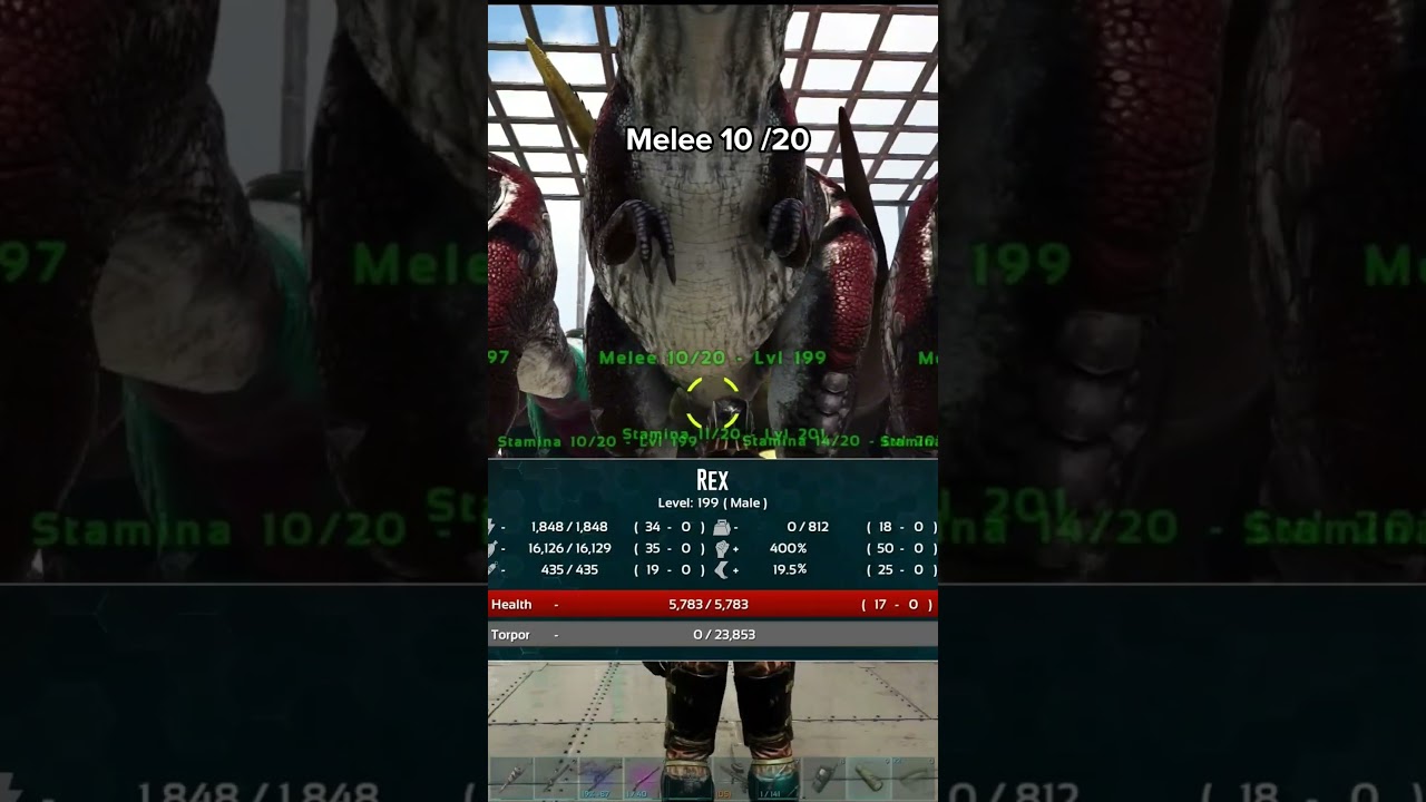 800 часов разведения мутации ближнего боя Рекса #arksurvivalevolved #ark