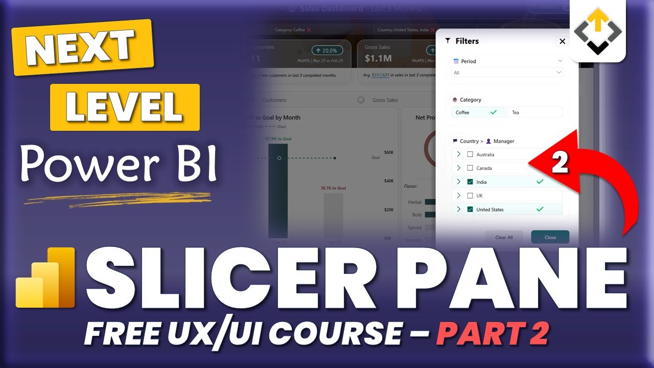 (Part 2) - Build This Custom Power BI Slicer Panel ( FREE UX/UI Design Mini-Course )