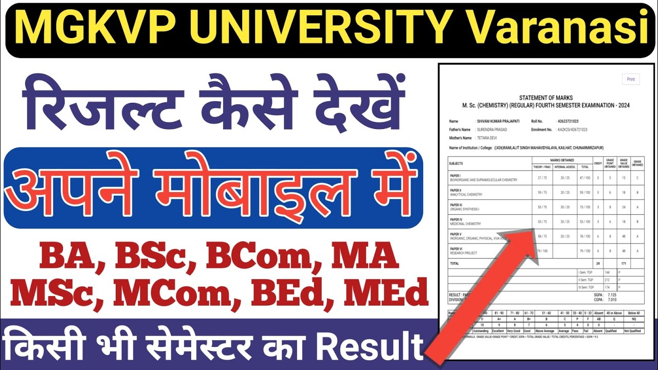 How to Check MGKVP University Results Online | Step-by-Step Guide #mgkvpresult2024