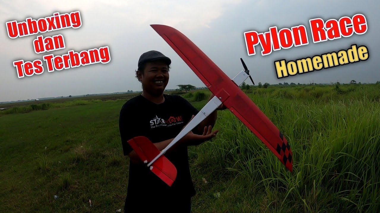 Unboxing dan Tes Terbang Pesawat RC Pylon Race Kayu Balsa
