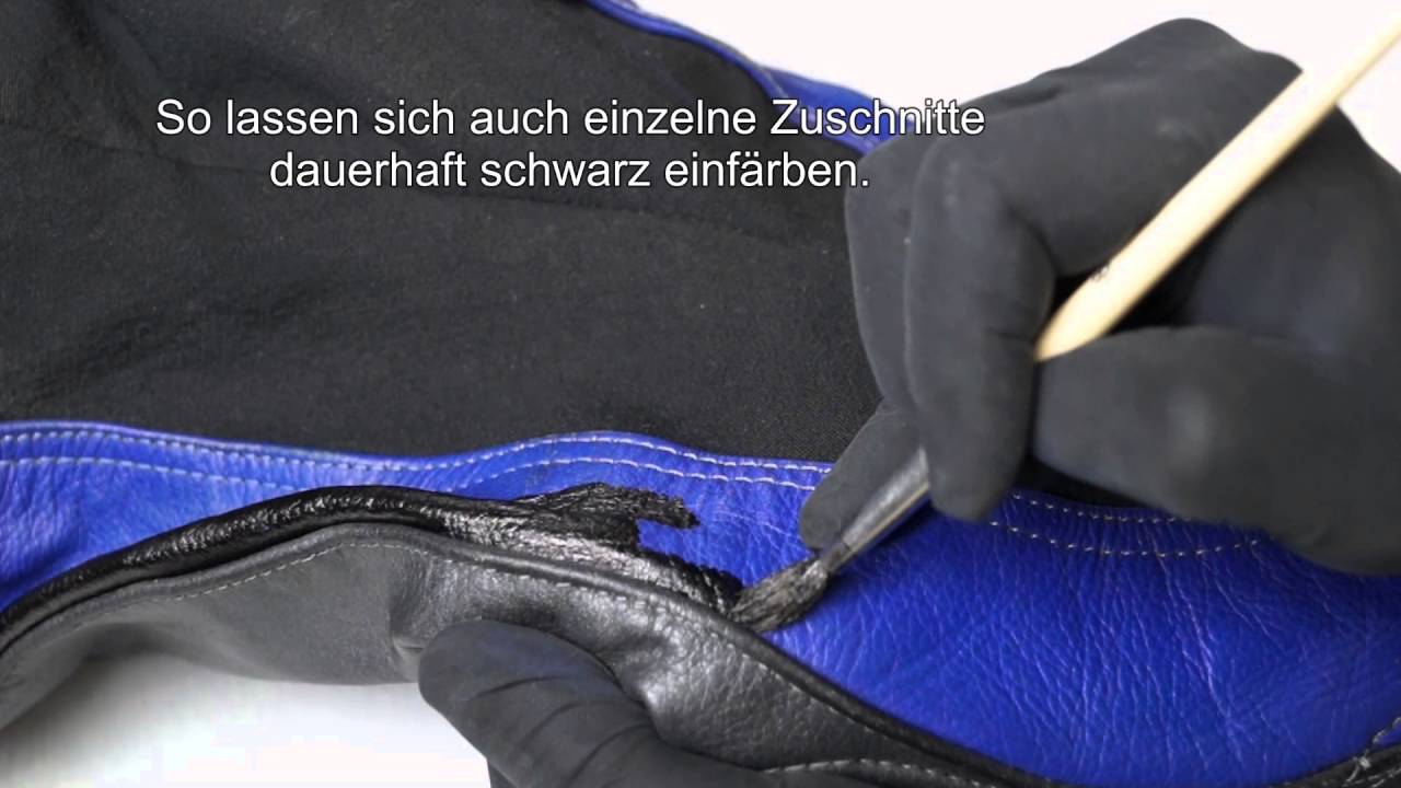 Motorradkombi schwarz färben