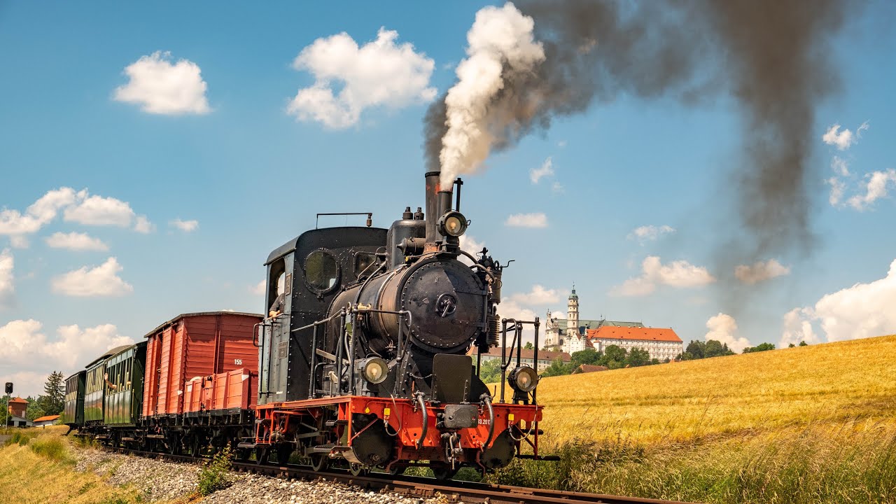Unterwegs an und mit der Härtsfeld Museumsbahn „Schättere“ von Neresheim an den Härtsfeldsee