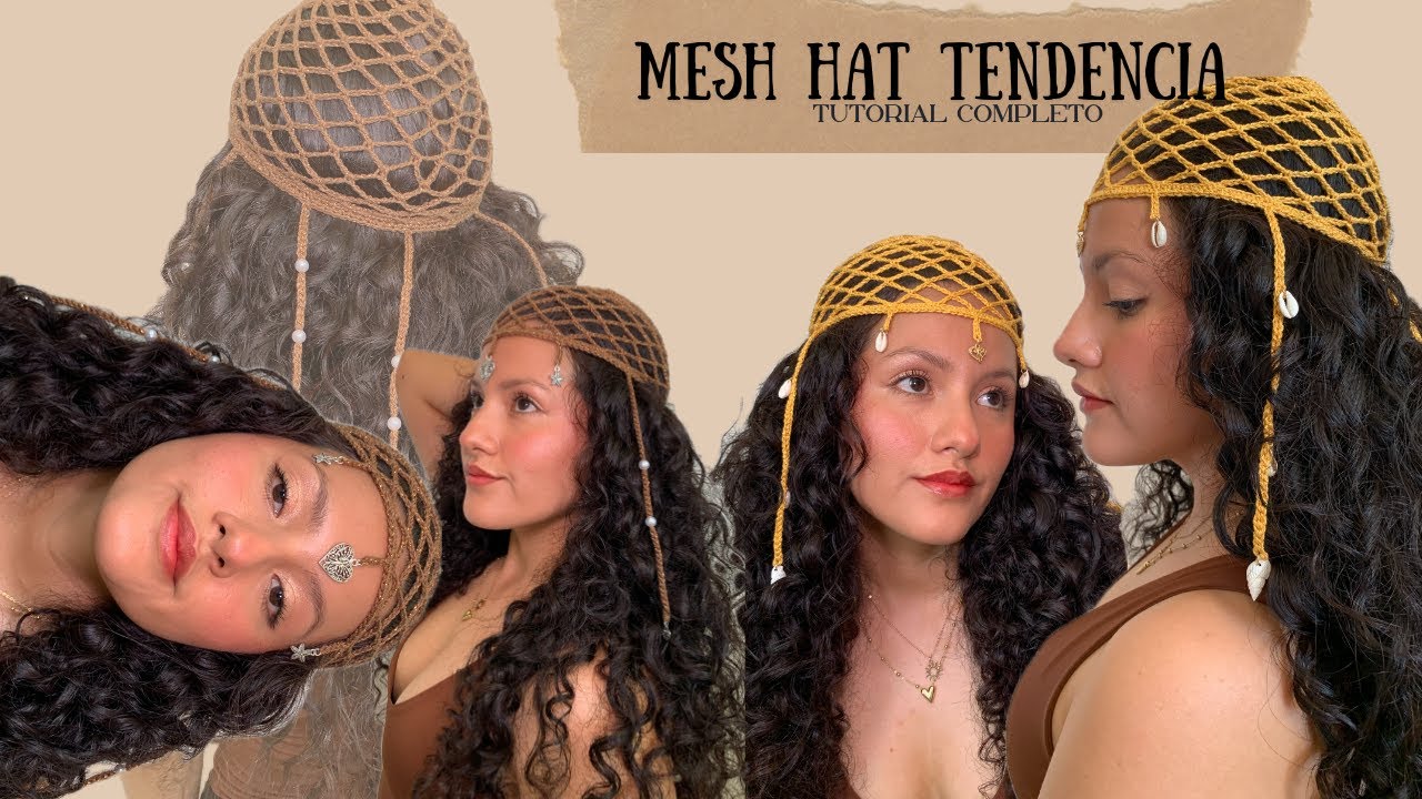 GORRO EN PUNTO MALLA TENDENCIA  | Trendy Mesh Hat | Tutorial completo nivel Principiante 🫶