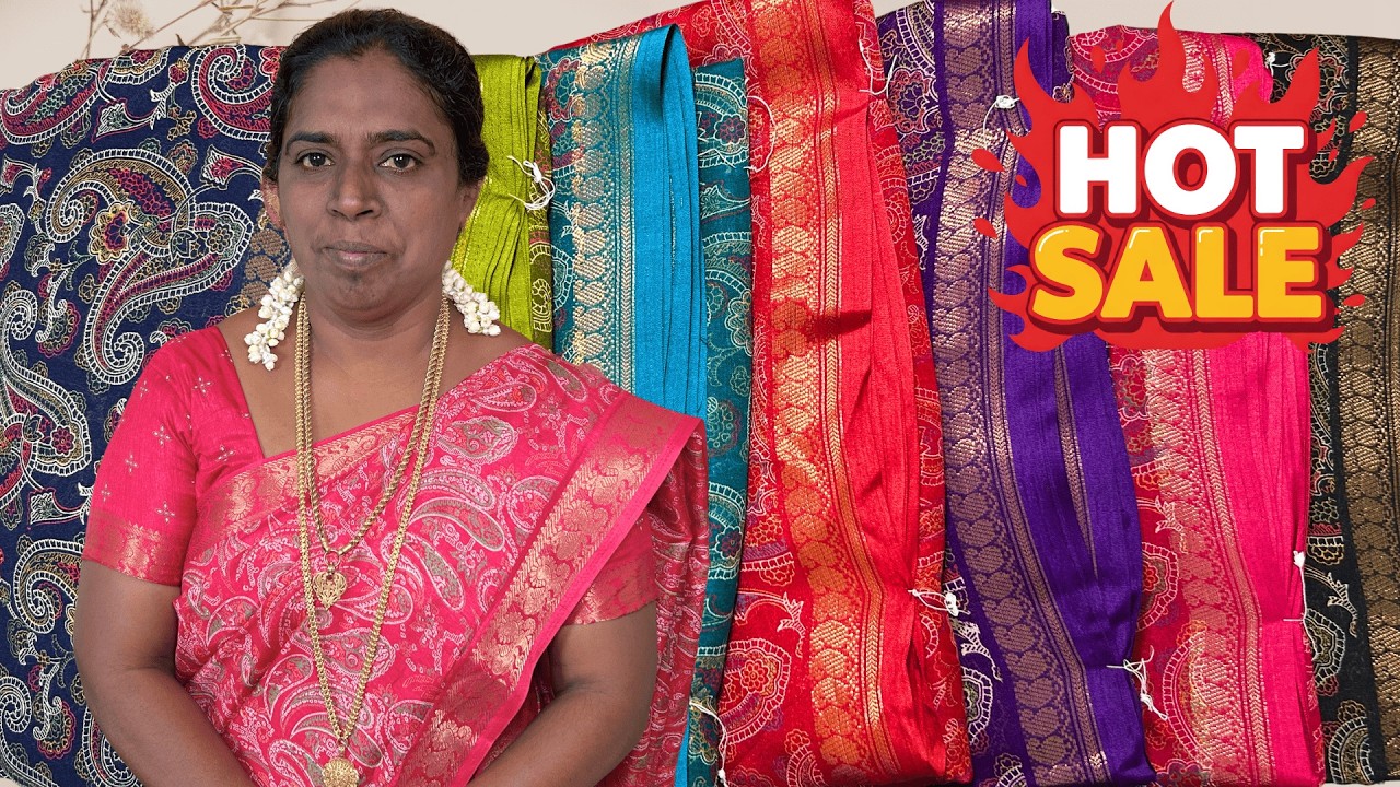 Chance Eh Ella🔥Just Rs.570 Only Binny Silk Small Jari Border Saree🔥Hurry Up