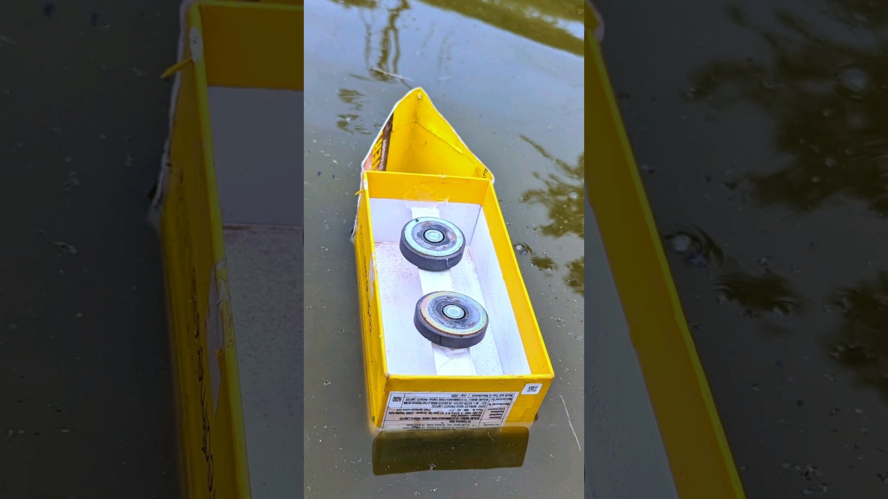 making magnet power boat #experiment  #project #sujanexperiment #shots