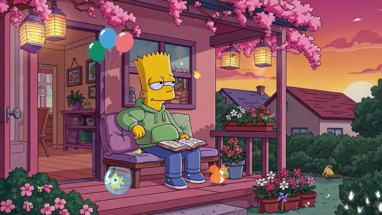 Spring Balcony Study 🌸 Chill Lofi Beats 🌹 Dating Time with Cozy & Warm Lofi