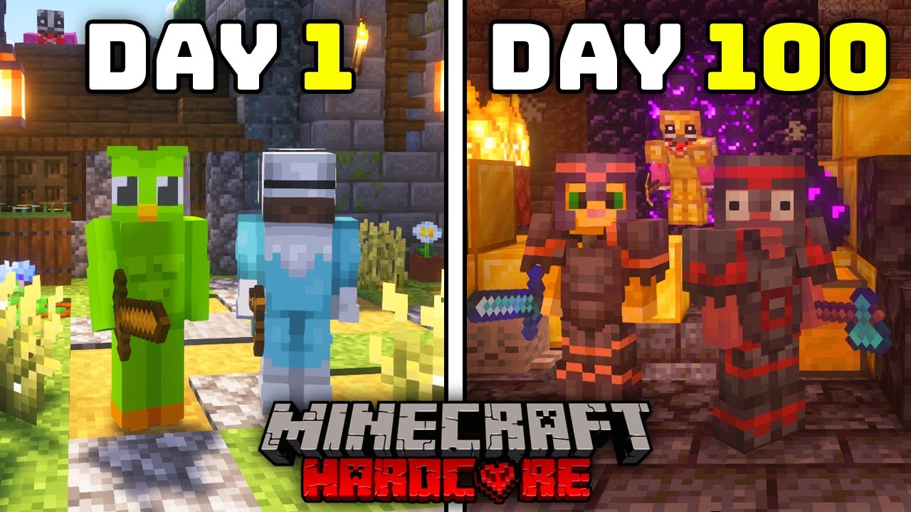 We Played 100 Days of Minecraft Hardcore Multiplayer