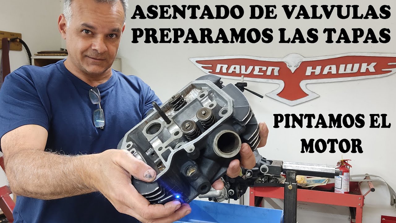 T1C29 - Honda Shadow VLX 600 asentado de válvulas y preparando las tapas de cilindros