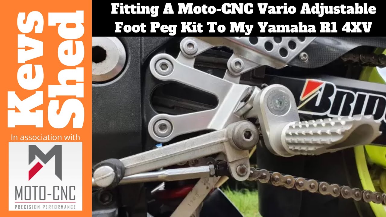 Fitting A Moto-CNC Vario Adjustable Foot Peg Kit To My Yamaha R1 4XV