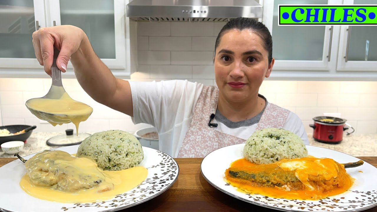 Quedaron **PERFECTOS** - Chiles rellenos de queso y papa