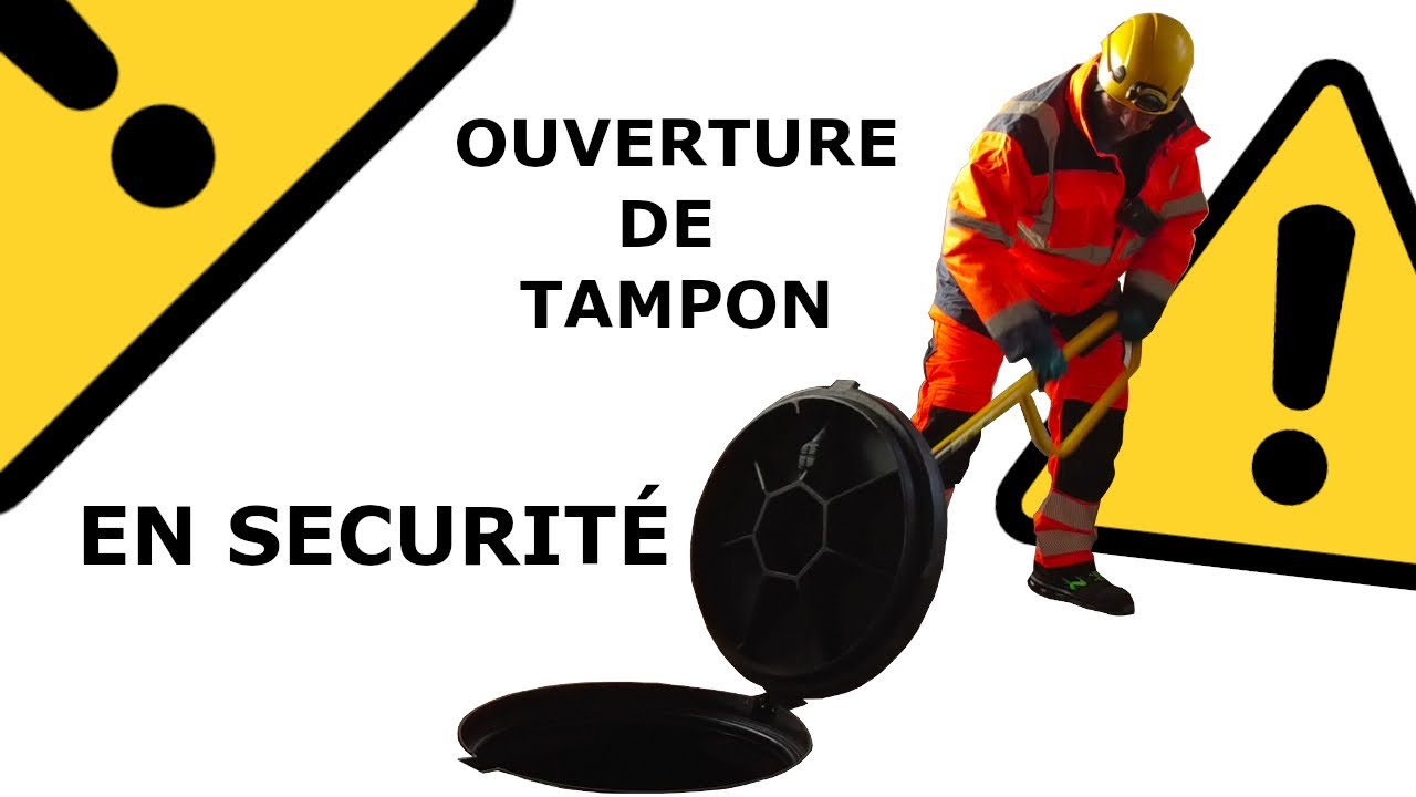 Ouverture de tampon de regard en sécurité