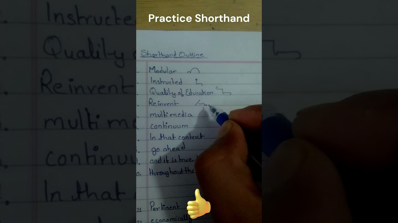 Advance Shorthand Outlines and Phrases | Stenography 