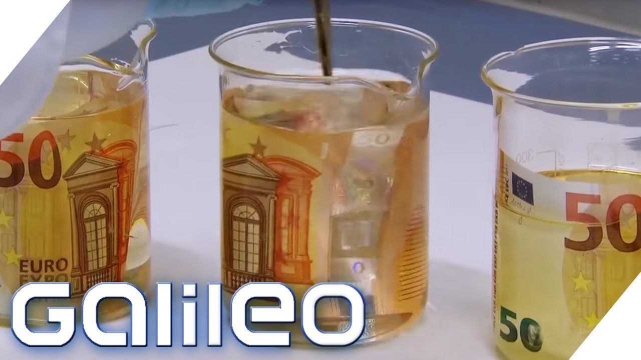 Aus Kleidung wird Geld: Die Herstellung des neuen 50-Euro-Scheins | Galileo | ProSieben