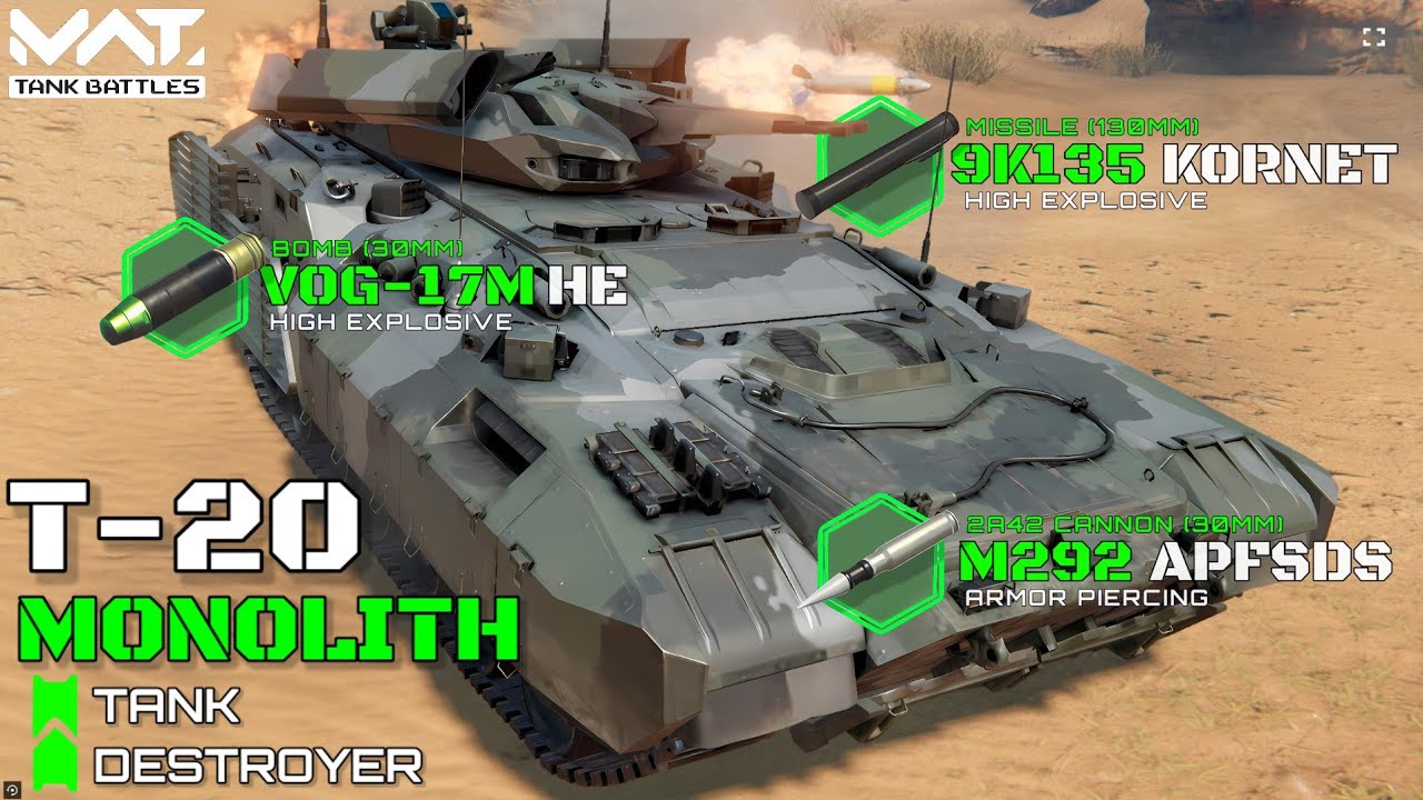 BMPT Terminator 2 But On Steroids! T-20 Monolith Gameplay! | MWT Tank Battles