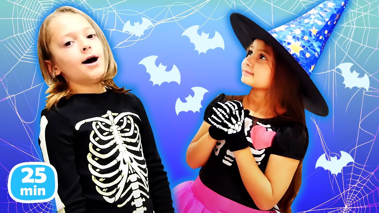Selín y Arseny eligen disfraces para Halloween