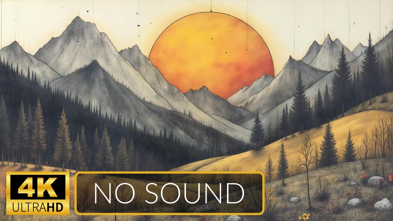 4K | ART Slideshow for TV | Abstract Paysages | 1 Hour | No Sound