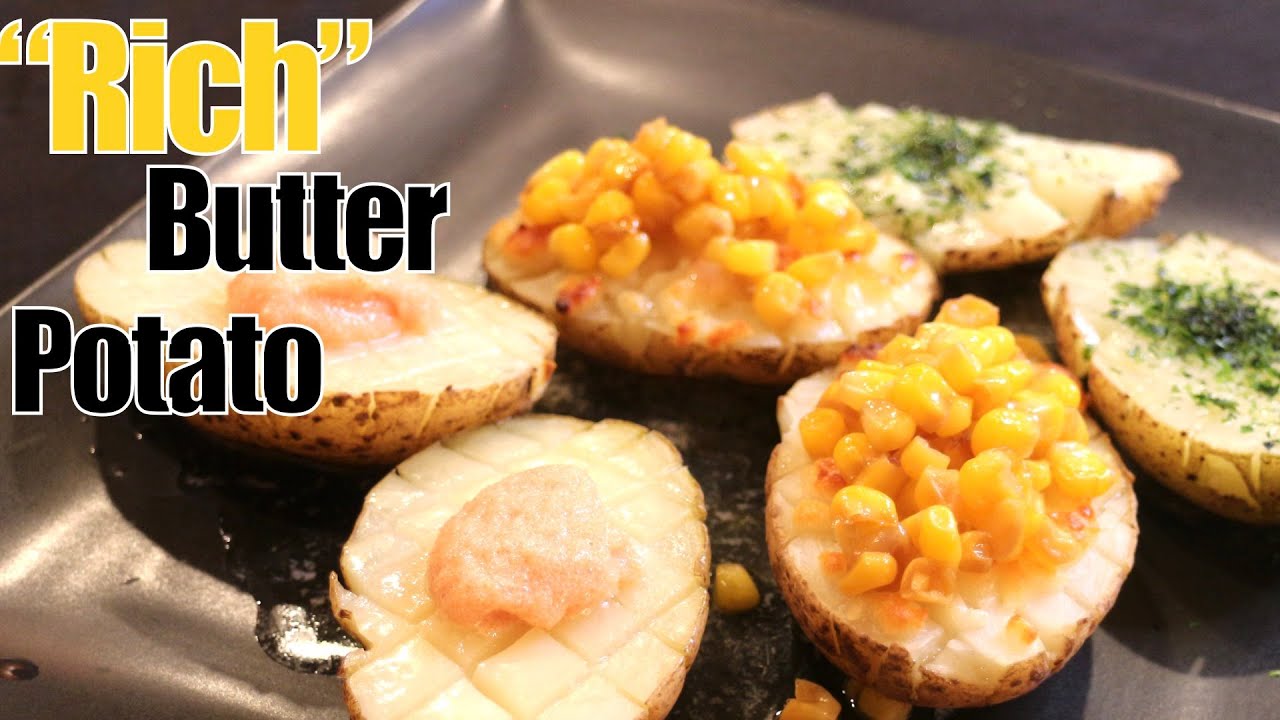 Steamed potato with butter