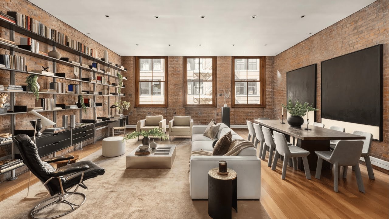 INSIDE a Tribeca Loft with 12 Foot Ceilings, Exposed Brick & Valcucine Kitchen | SERHANT. Tour