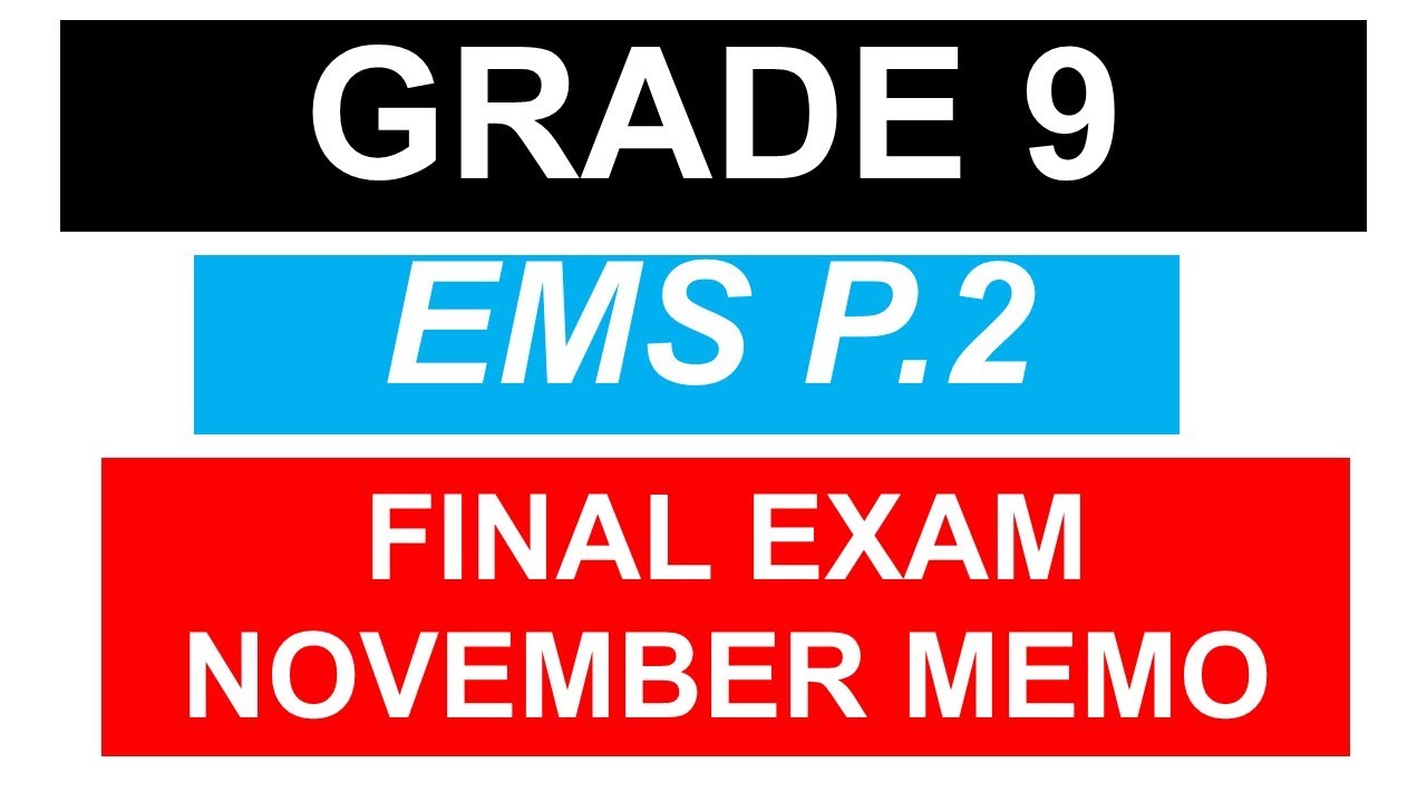 2025 GRADE 9 EMS PAPER 2 NOVEMBER EXAMINATION;ECONOMIC & MANAGEMENT SCIENCES;END OF YEAR EXAM TEST