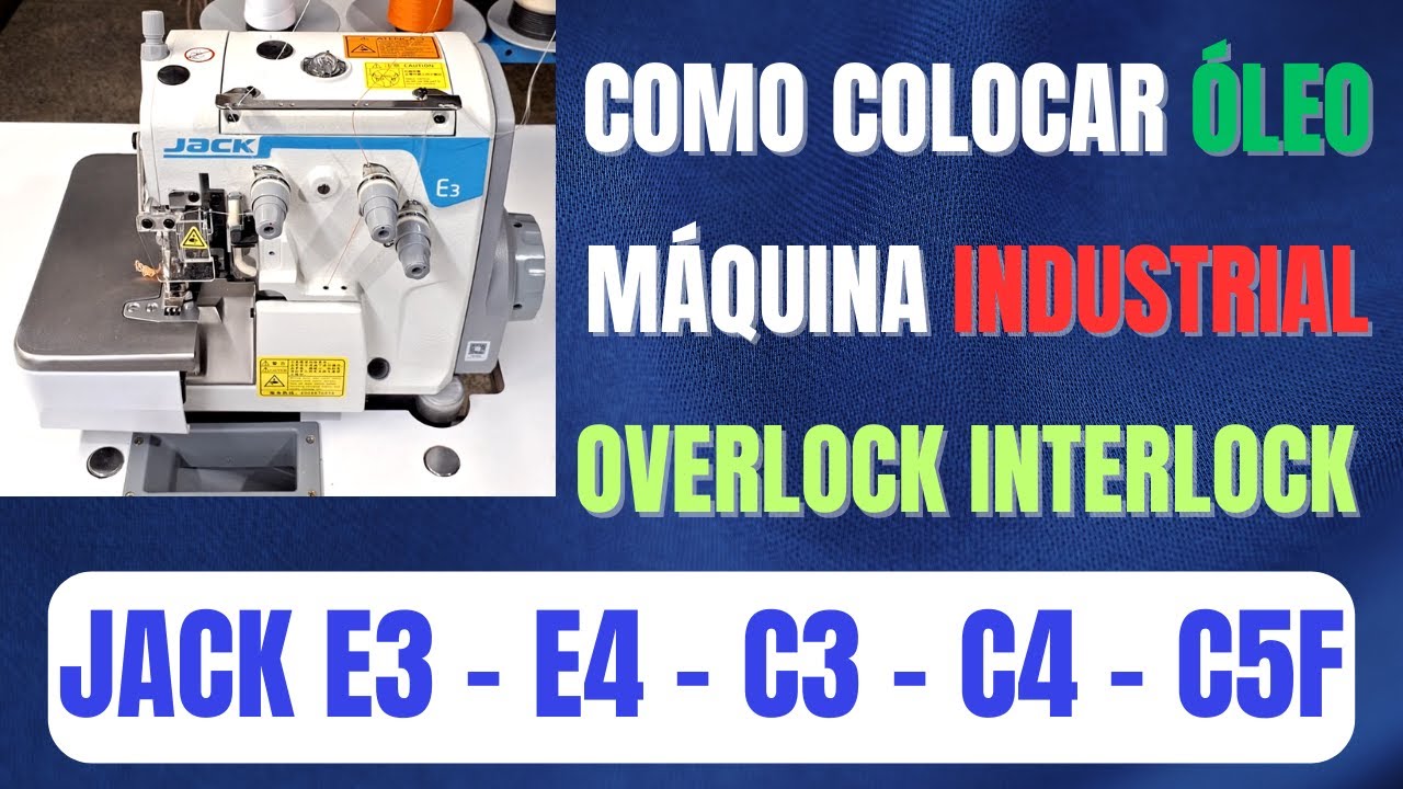Como Colocar Óleo e Silicone Na Máquina Overlock Interlock Jack E3 E4 C3 C5F